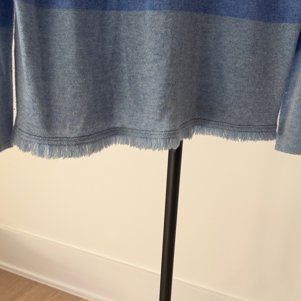 Lilly Pulitzer Rica Cashmere Blue Block Fringe Sweater - Picture 5 of 9